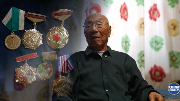 102-year-old veteran recalls war, hails China's rise