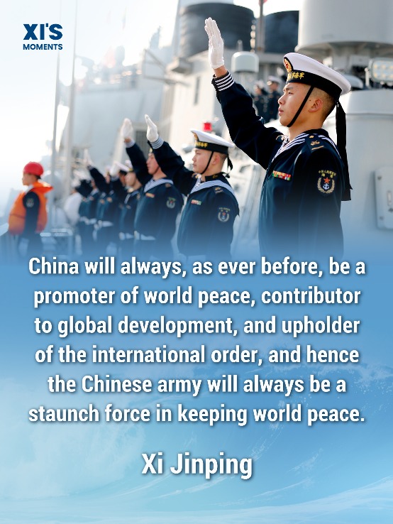 Chinese military's role in safeguarding world peace